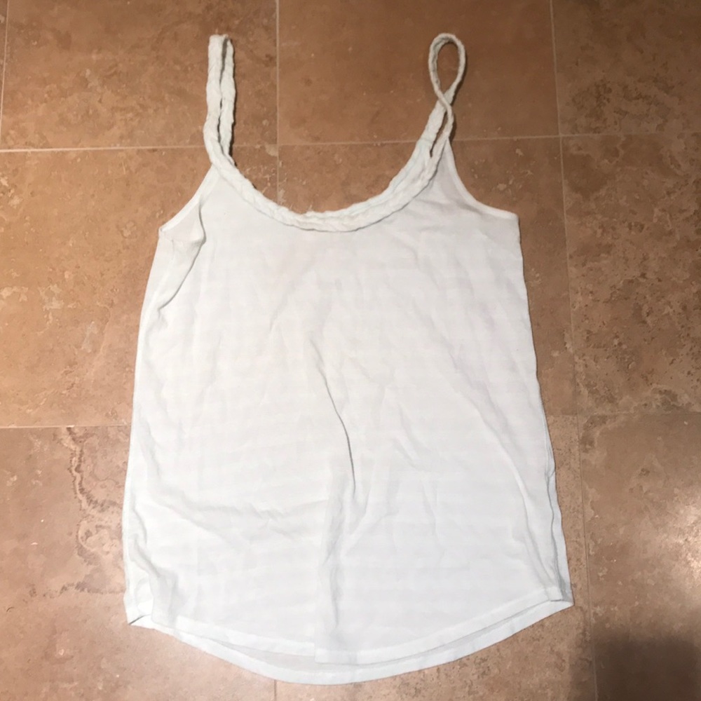 NWOT Ruehl light green striped tank top